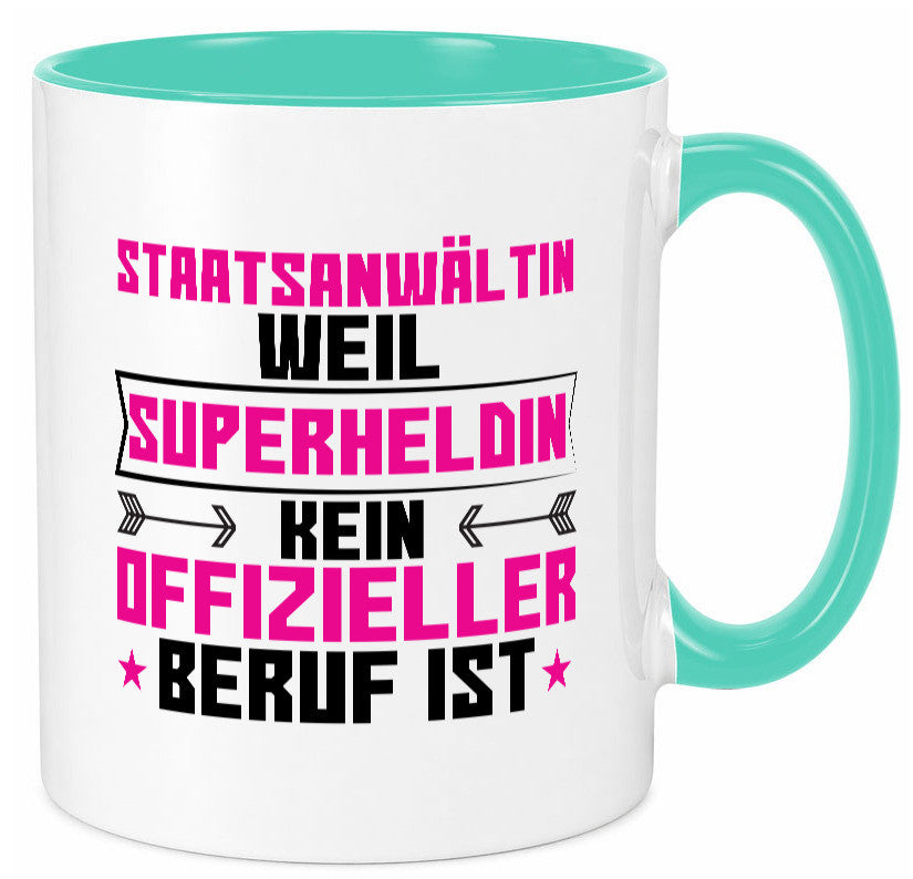 Superheldin Staatsanwältin | Anwältin Humor Geschenkidee Tasse