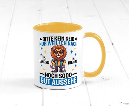 15 Jahre im Dienst | Arbeitsjubiläum Arbeit lustig Kollegen Büro Geschenk Tasse
