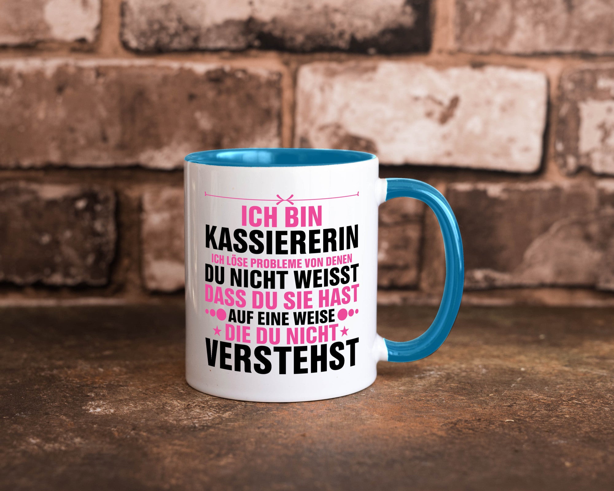 Löse Probleme: Kassiererin v2 lustiger Spruch Geschenk Humor Geschenkidee Tasse