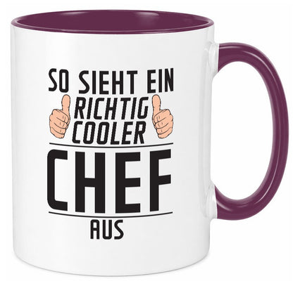 Richtig Cooler Chef | Führungskraft Vorgesetzter lustig Arbeit Kollegen Büro Tasse