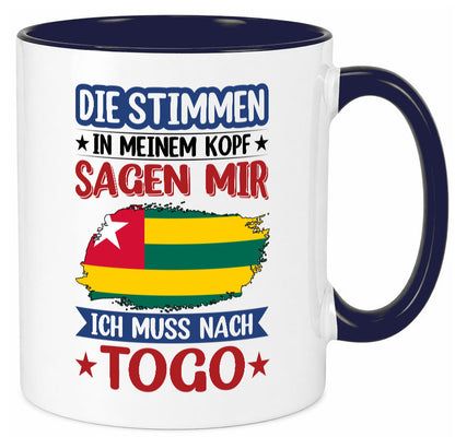 Togo | Urlaub Stimmen in meinem Kopf Traumland Humor Geschenkidee Tasse