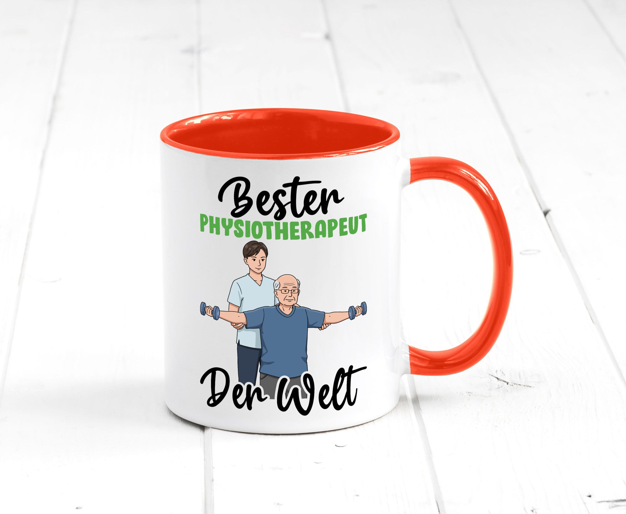 Bester Physiotherapeut v3 Geschenk Humor Geschenkidee lustiger Spruch Tasse