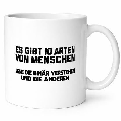10 Arten von Menschen | Binär Humor Witz Spaß Geschenkidee Tasse