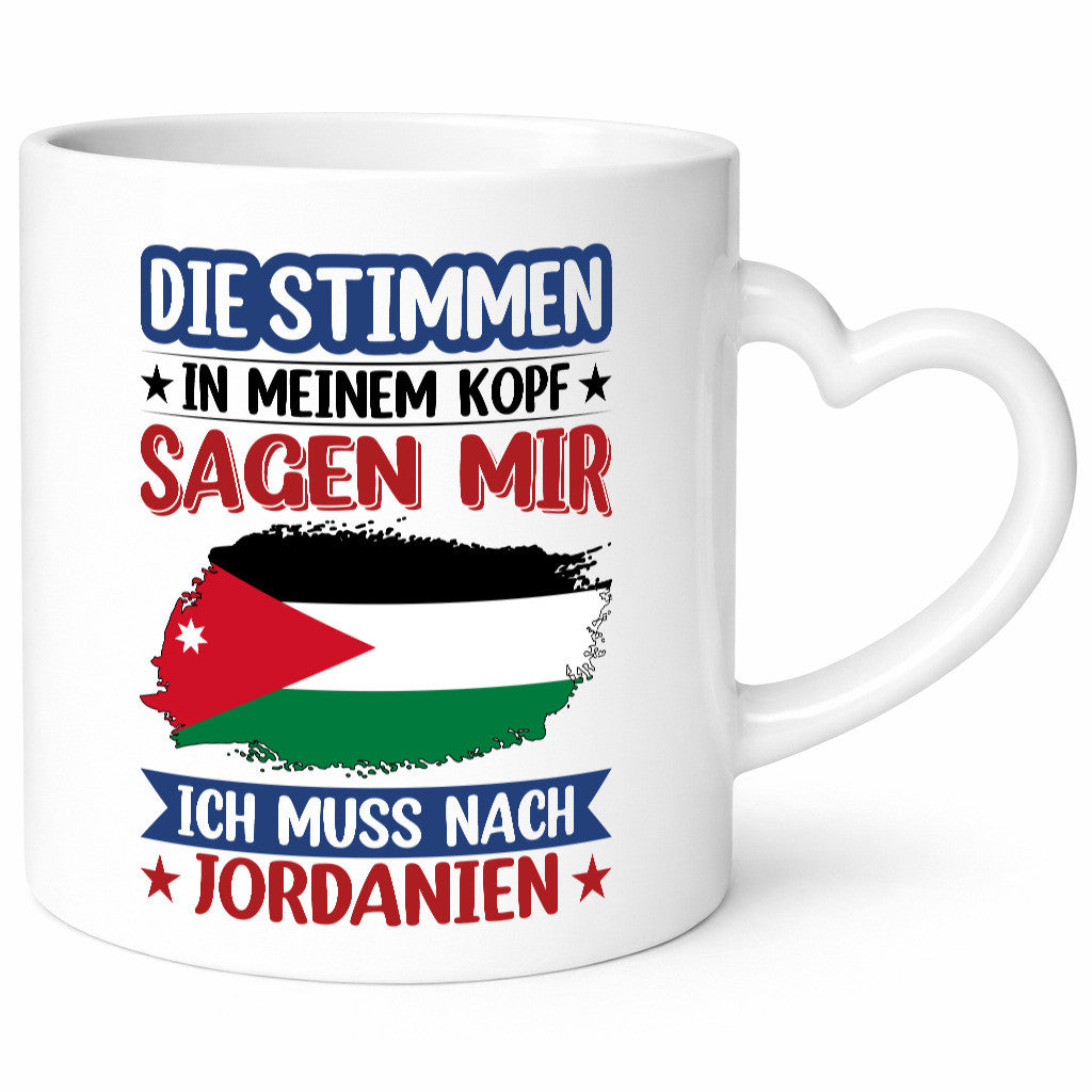 Jordanien | Urlaub Stimmen in meinem Kopf Traumland Humor Geschenkidee Tasse