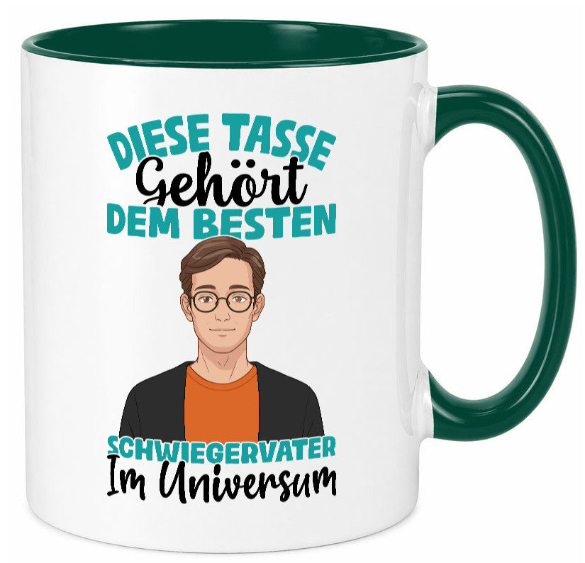 Im Universum: Schwiegervater |Schwiegersohn | Beziehung Geschenkidee Familie Tasse