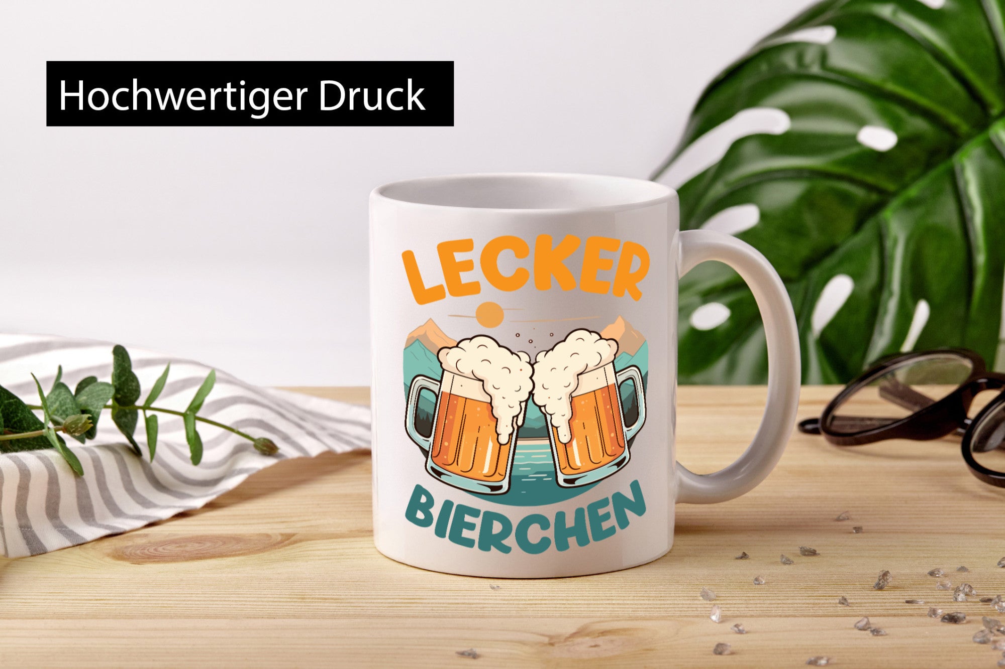 Lecker Bierchen | Biertrinker Bierliebhaber lustig Humor Geschenkidee Geschenk