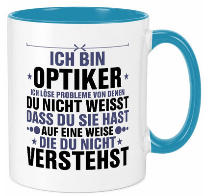 Löse Probleme: Optiker | Augenoptiker v2 Humor Geschenkidee Tasse