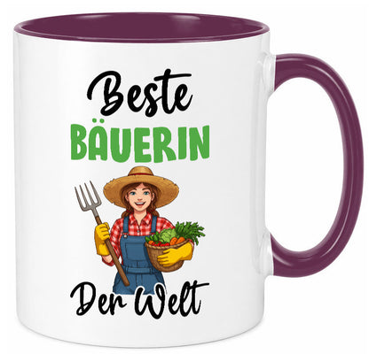 Beste Bäuerin | Bauernhof Landwirtschaft v2 Humor Geschenkidee Tasse