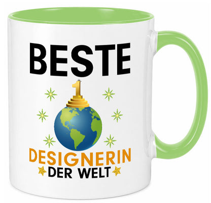 Welt Beste Designerin | Mode lustiger Spruch Geschenk Humor Geschenkidee Tasse
