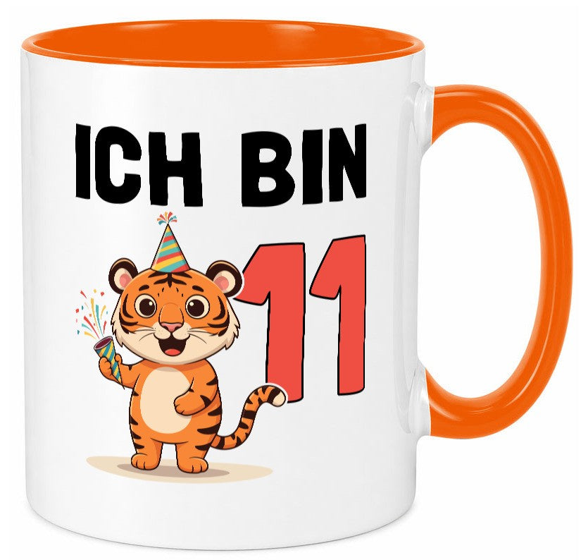 11. Geburtstag | 11 Jahre Tiger lustig Geschenkidee Geschenk Tasse