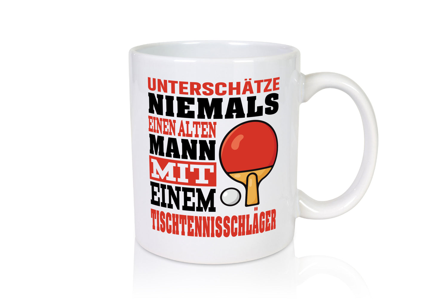 Unterschätze keinen alten mann | Tischtennisschläger lustig Humor Geschenkidee