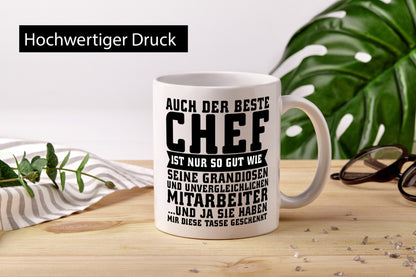 Bester Chef lustiger Spruch Geschenk Arbeit Kollegen Büro Tasse