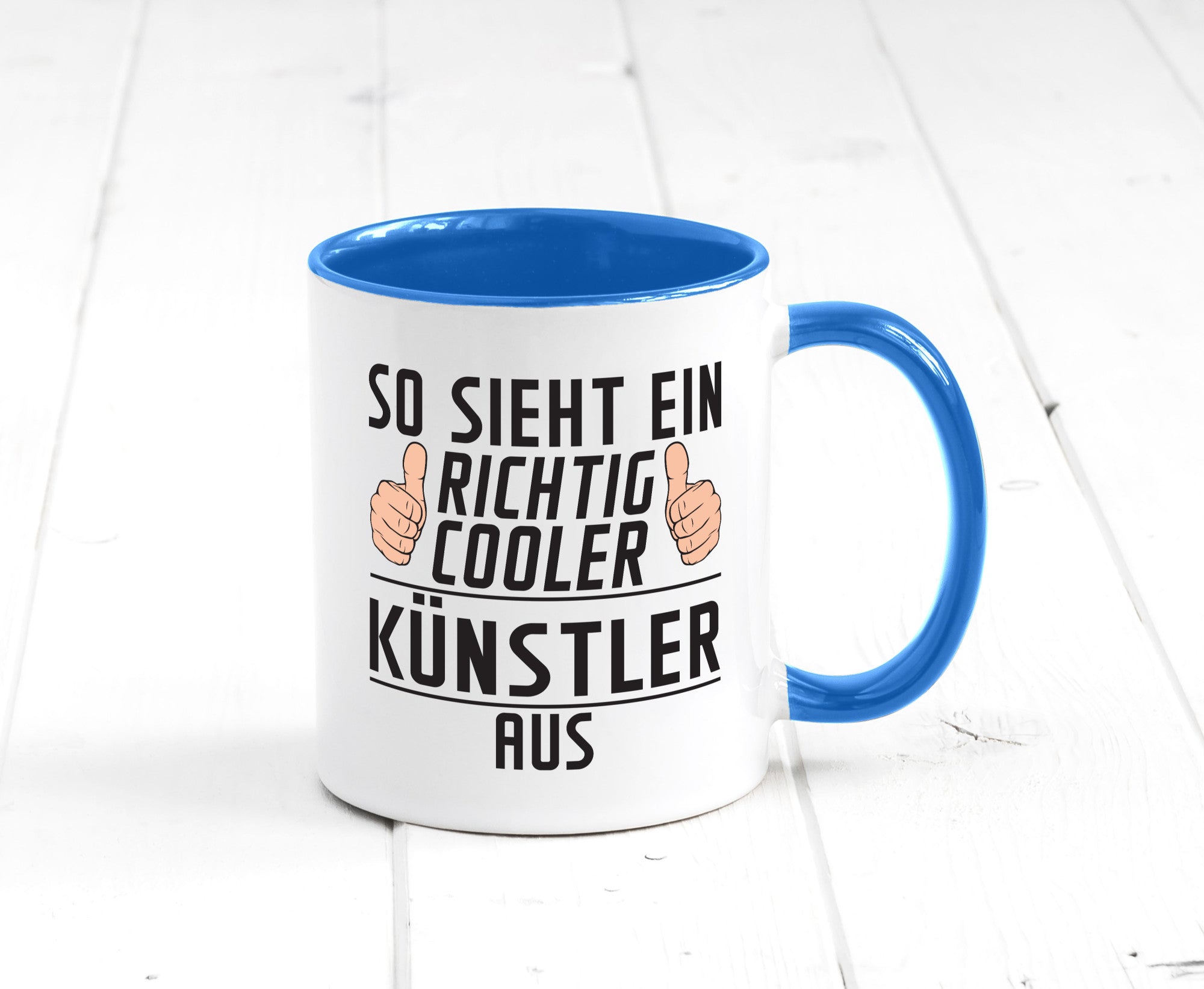 Richtig Cooler Künstler | Spruch lustig Kunst Geschenkidee Humor Tasse