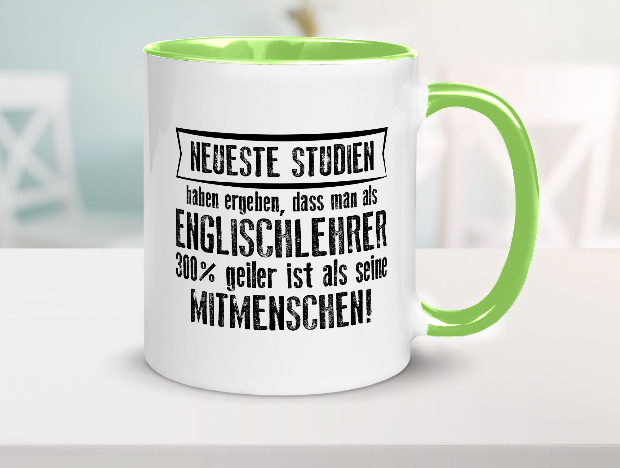 Neuste Studien: Englischlehrer | Schule Englisch Humor Geschenkidee Tasse