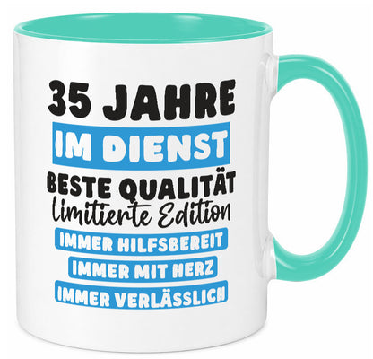 35 Jahre im Dienst | Jubiläum Arbeit v6 lustiger Spruch Geschenk Kollegen Büro