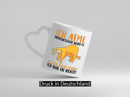 Ich bin in Rente! | Faultier Produktiv Ruhestand Humor Jubiläum Geschenkidee