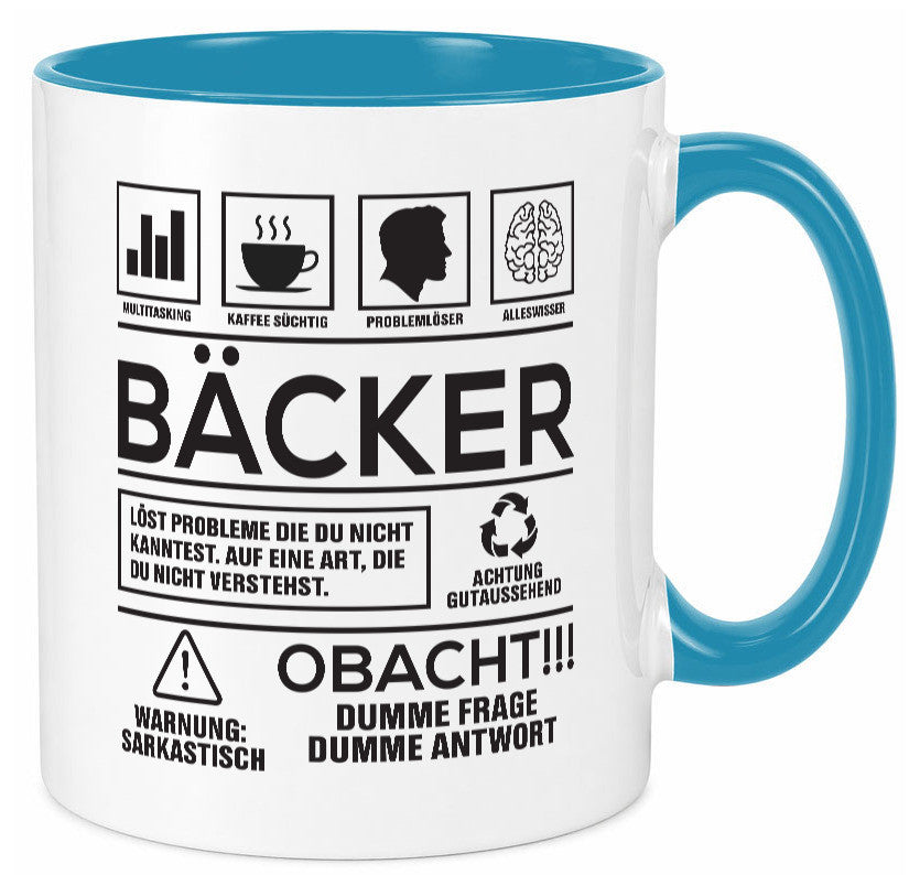Achtung Probleme Bäcker | Bäckerei Backen Konditor Geschenk Humor Geschenkidee