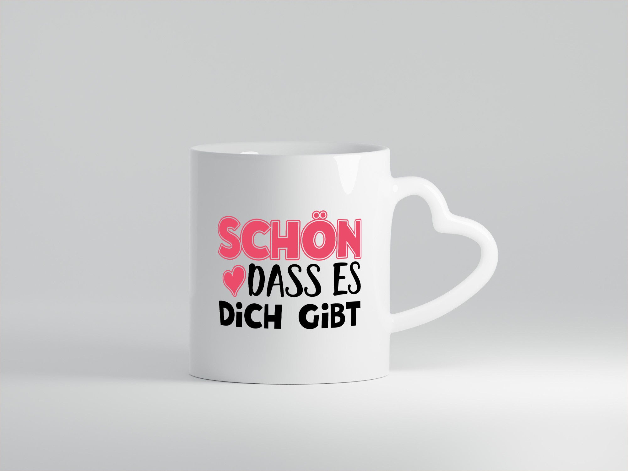 Schön dass es dich gibt | Herz Tasse Freundschaft lustig Humor Geschenkidee