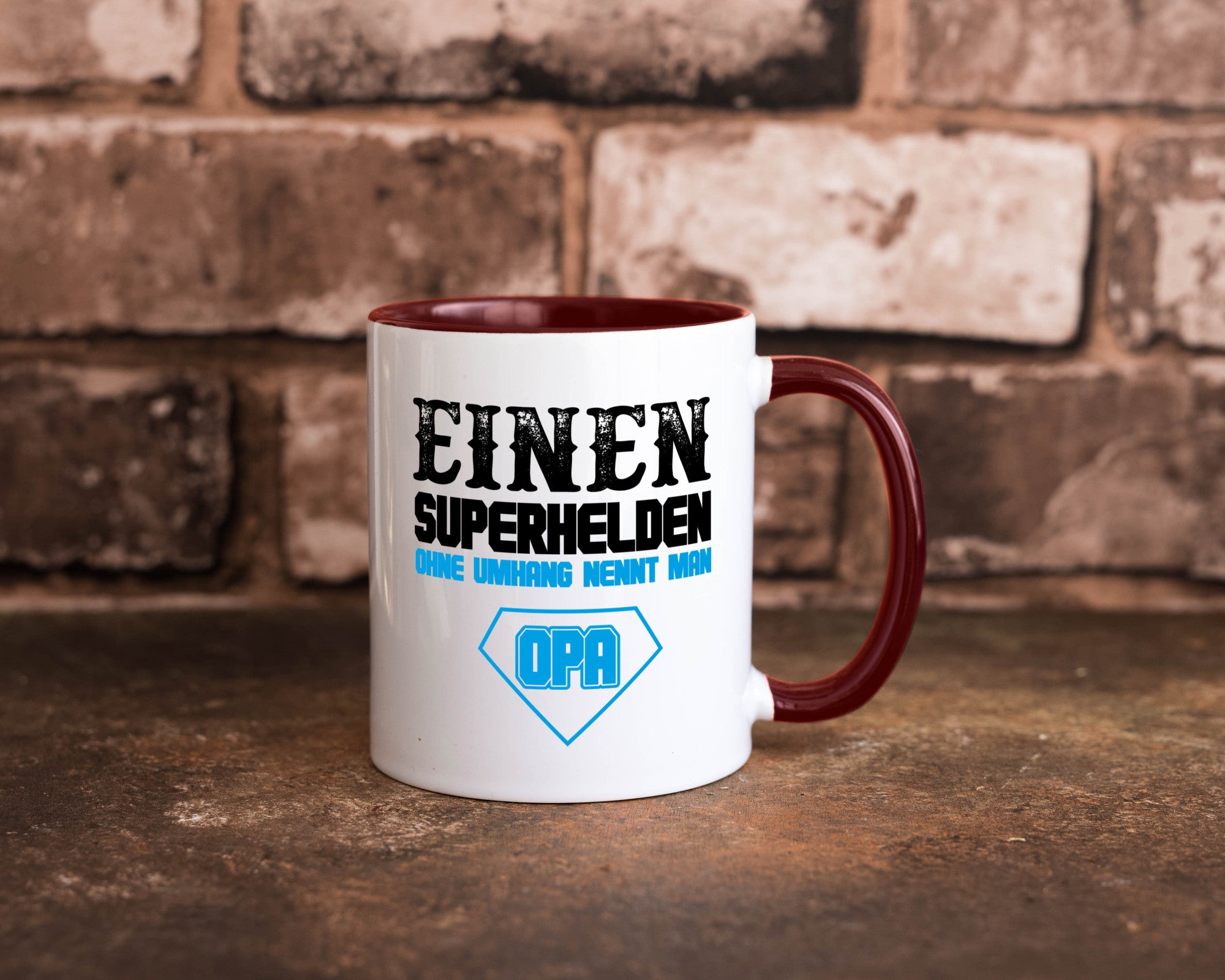 Superheld Opa Geschenk Familie Geschenkidee lustiger Spruch Tasse