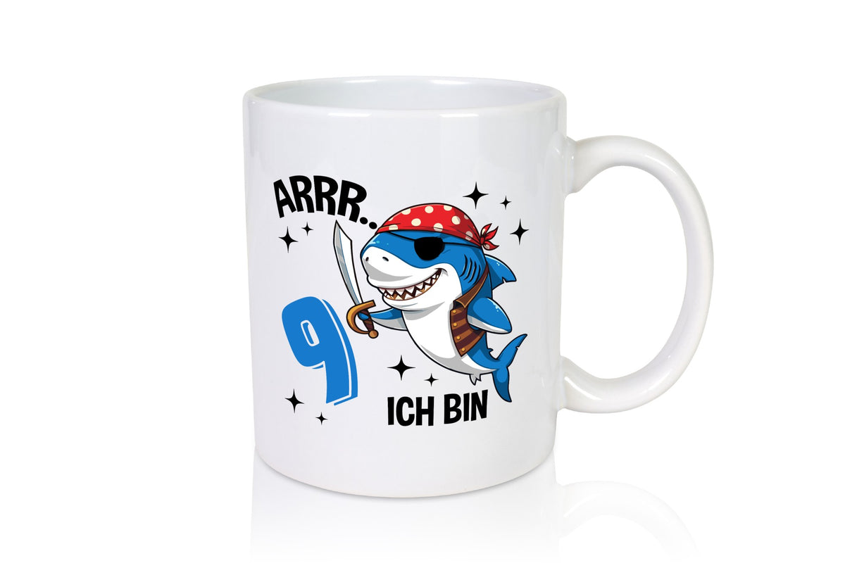 9. Geburtstag | 9 Jahre Arr Pirat Hai Piraten Geschenk Geschenkidee lustiger Tasse