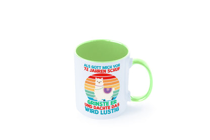 72. Geburtstag | 72 Jahre Gut Schuf mich Lama Geschenkidee Humor Tasse