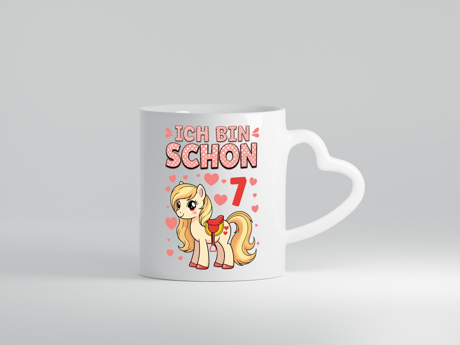 7. Geburtstag | 7 Jahre Mädchen Reiten Pony lustiger Spruch Geschenk