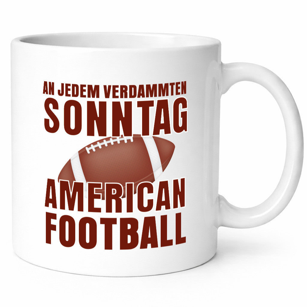 American Football | Sportfan Motiv jeden Sonntag Humor Geschenkidee Tasse
