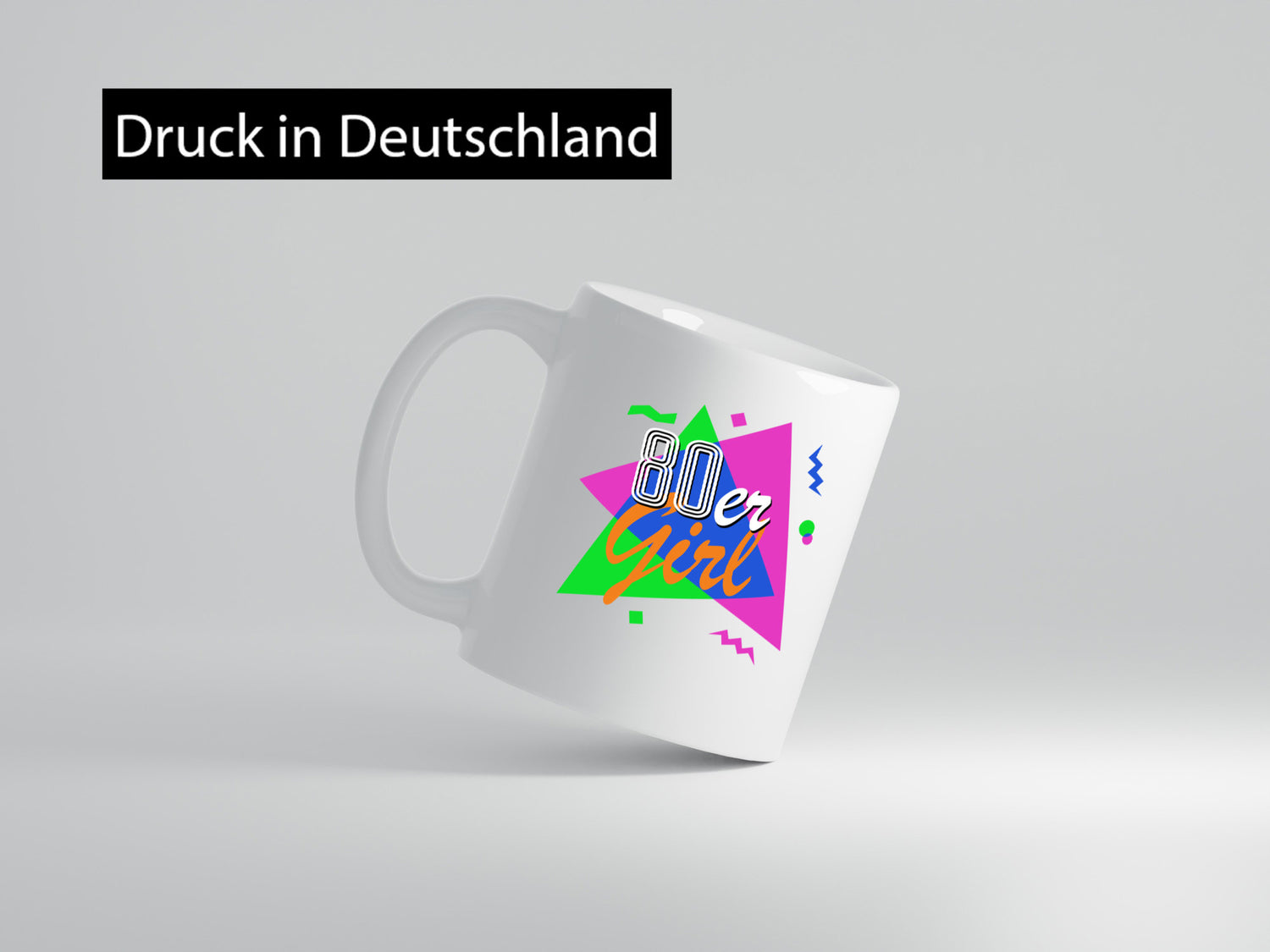 80er Girl - Jahre bunt + verrückt retro Humor Geschenkidee Tasse