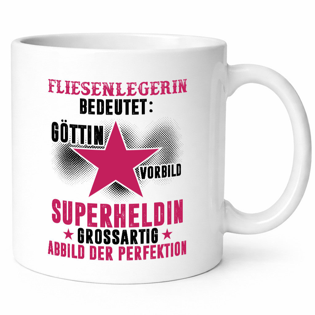 Bedeutung Fliesenlegerin | Fliesenlegen Bau Geschenkidee Humor Tasse