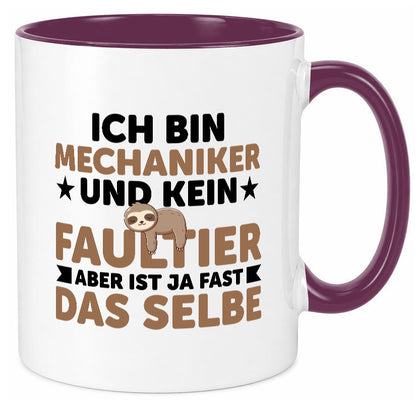 Ich bin kein Faultier: Mechaniker | KFZ Werkstatt Humor Tierliebhaber