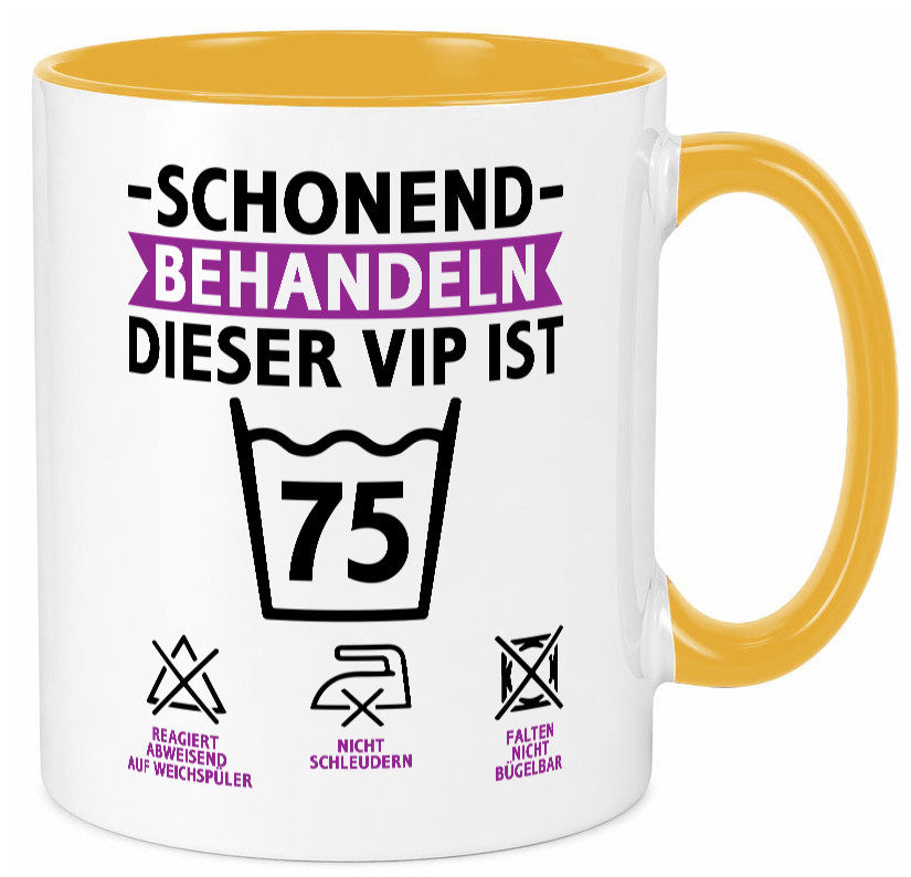 75 Geburtstag | schonend behandeln Jahre v2 lustiger Spruch Geschenk
