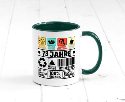 73. Geburtstag | 73 Jahre Humor Limited Edition Geschenkidee Tasse