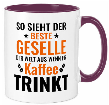 Kaffee trinkt: Geselle | Handwerker lustig Humor Geschenkidee Geschenk Tasse