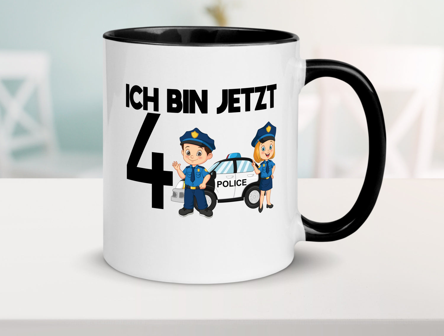 Ich bin jetzt 4 | Polizei 4. Geburtstag Jähriger Geschenk Geschenkidee lustiger