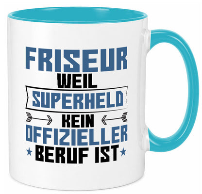 Superheld Friseur | Frisör Geschenkidee Humor Tasse