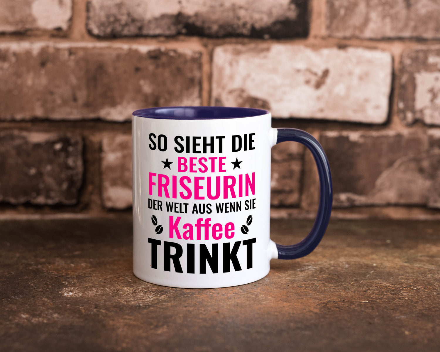 Kaffee trinkt: Friseurin | Friseuse Frisörin lustig Humor Geschenkidee Geschenk