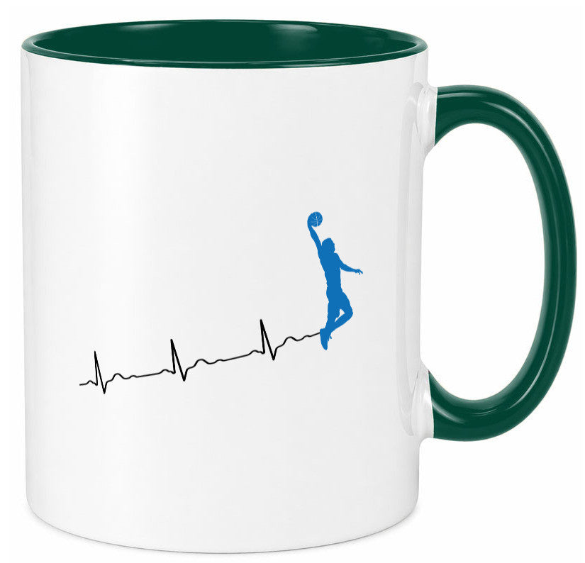 Herzschlag Basketball | Motiv Sport Ballsport Humor Geschenkidee Tasse