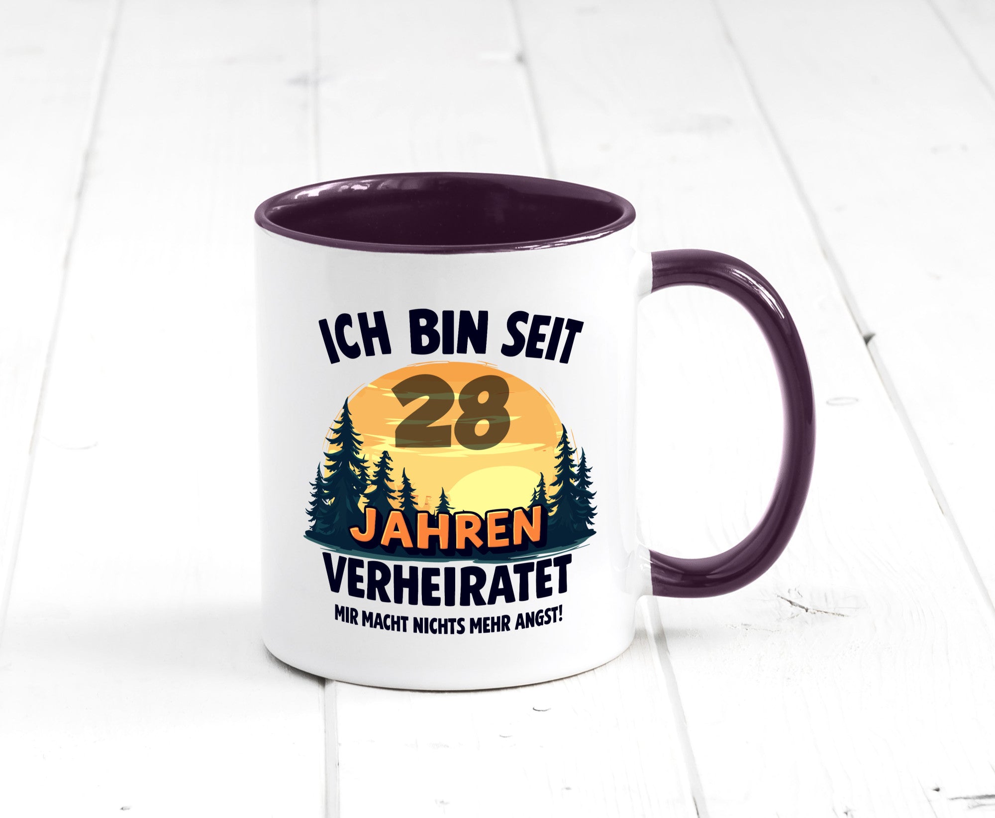 Ich bin Verheiratet | 28. Hochzeitstag Ehepaar v2 lustiger Spruch Geschenk