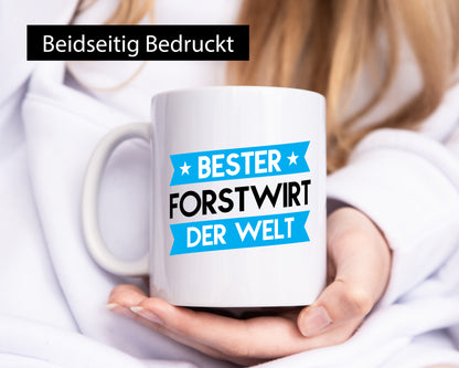 Bester Forstwirt | Waldarbeiter lustig Arbeit Kollegen Büro Geschenk Tasse