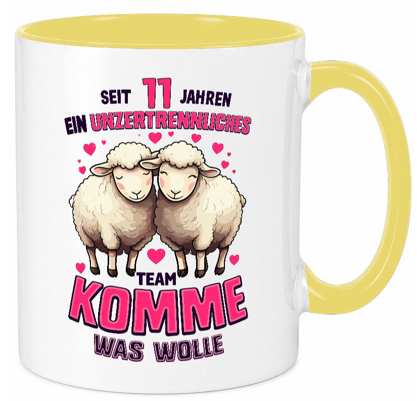 11 Jahre Verheiratet | ein Team Ehepaar v2 Humor Geschenkidee Tasse