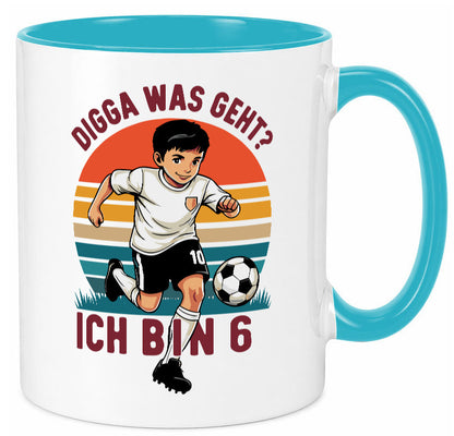 6 Geburtstag | Jahre Digga was geht ab Fußball lustiger Spruch Geschenk