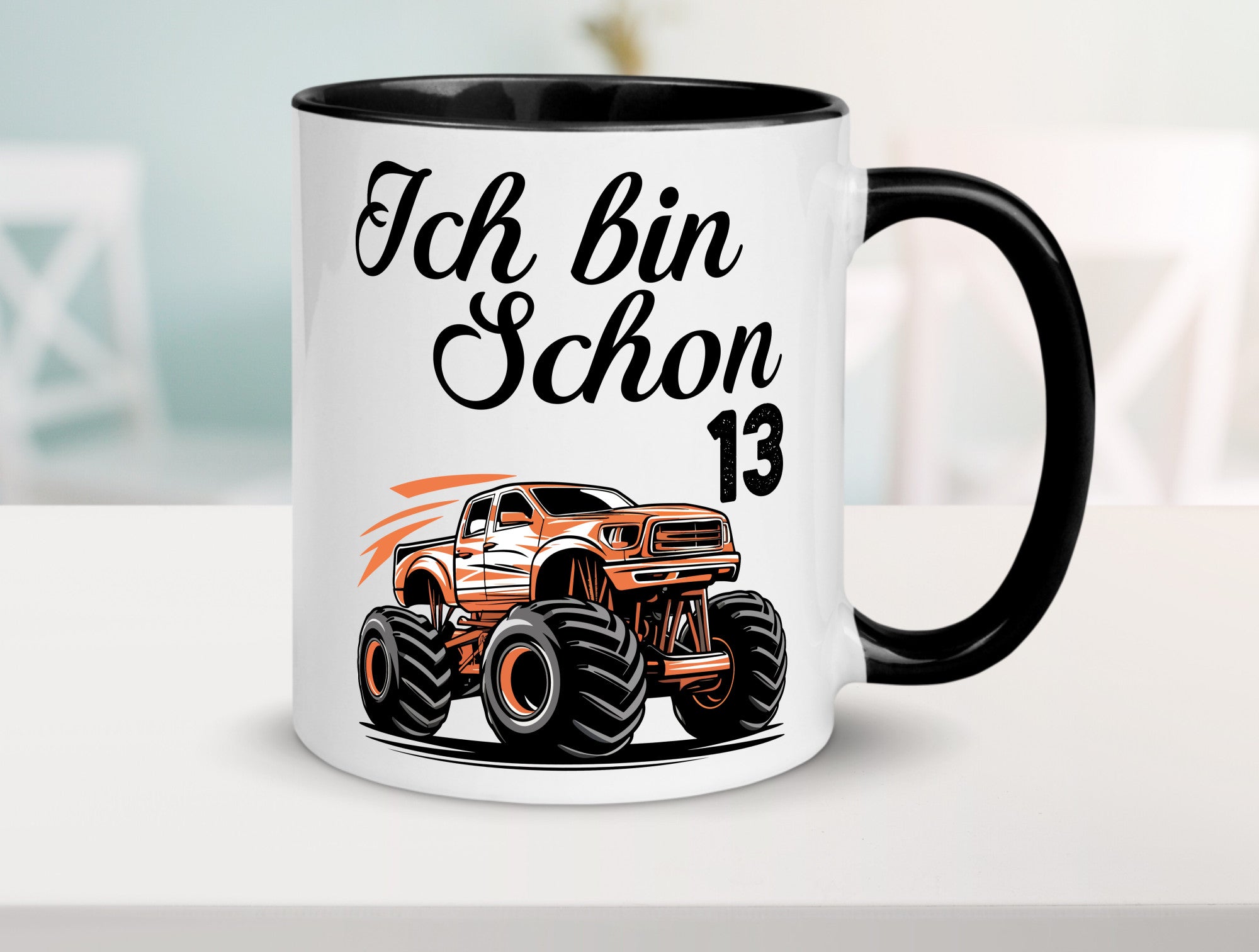 13. Geburtstag | Monster truck 13 Jahre Geschenkidee Humor Tasse
