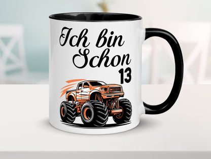 13. Geburtstag | Monster truck 13 Jahre Geschenkidee Humor Tasse
