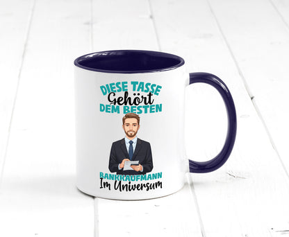 Im Universum: Bankkaufmann | Kaufmann Bank Kaufleute Geschenkidee Humor Tasse