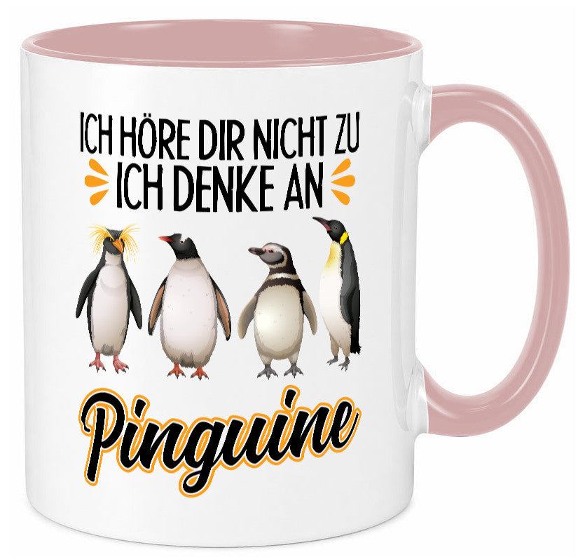 Ich denke an Pinguine Geschenkidee Humor Tasse