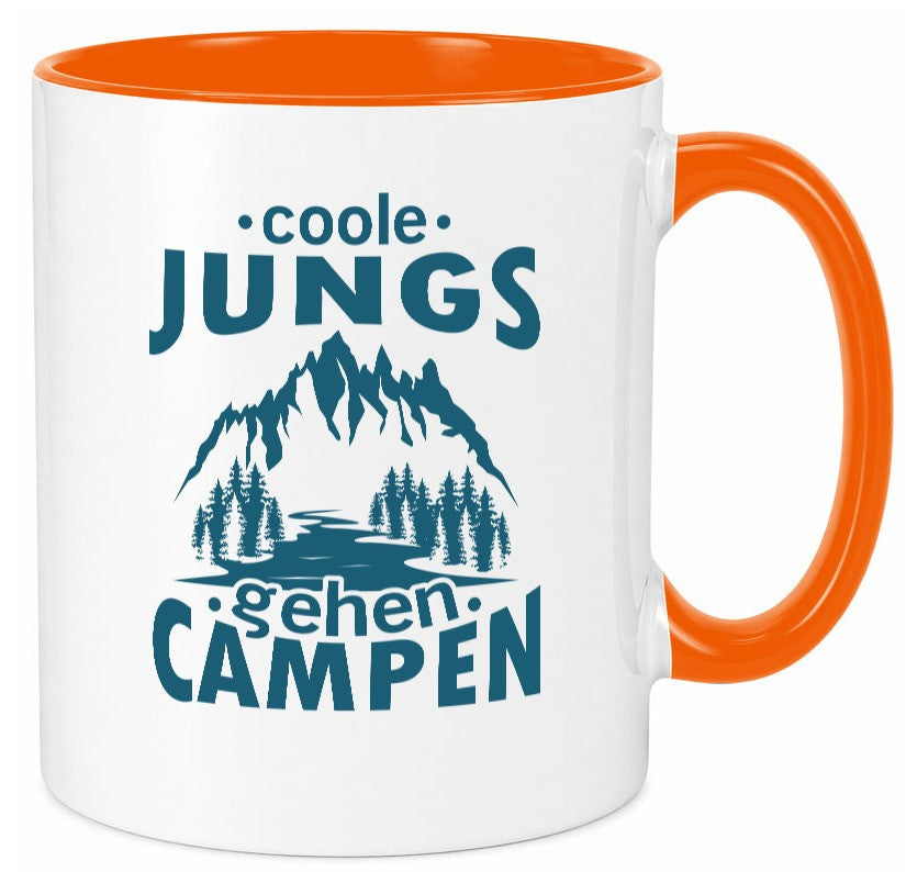 Coole Jungs gehen Campen | Berge See Geschenkidee Humor Tasse