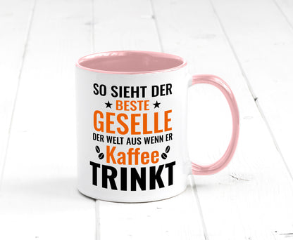 Kaffee trinkt: Geselle | Handwerker lustig Humor Geschenkidee Geschenk Tasse