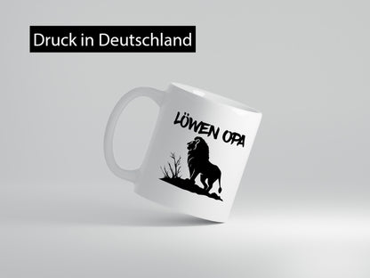 Löwen Opa | Löwe Wildtiere lustiger Spruch Geschenk Familie Geschenkidee Tasse