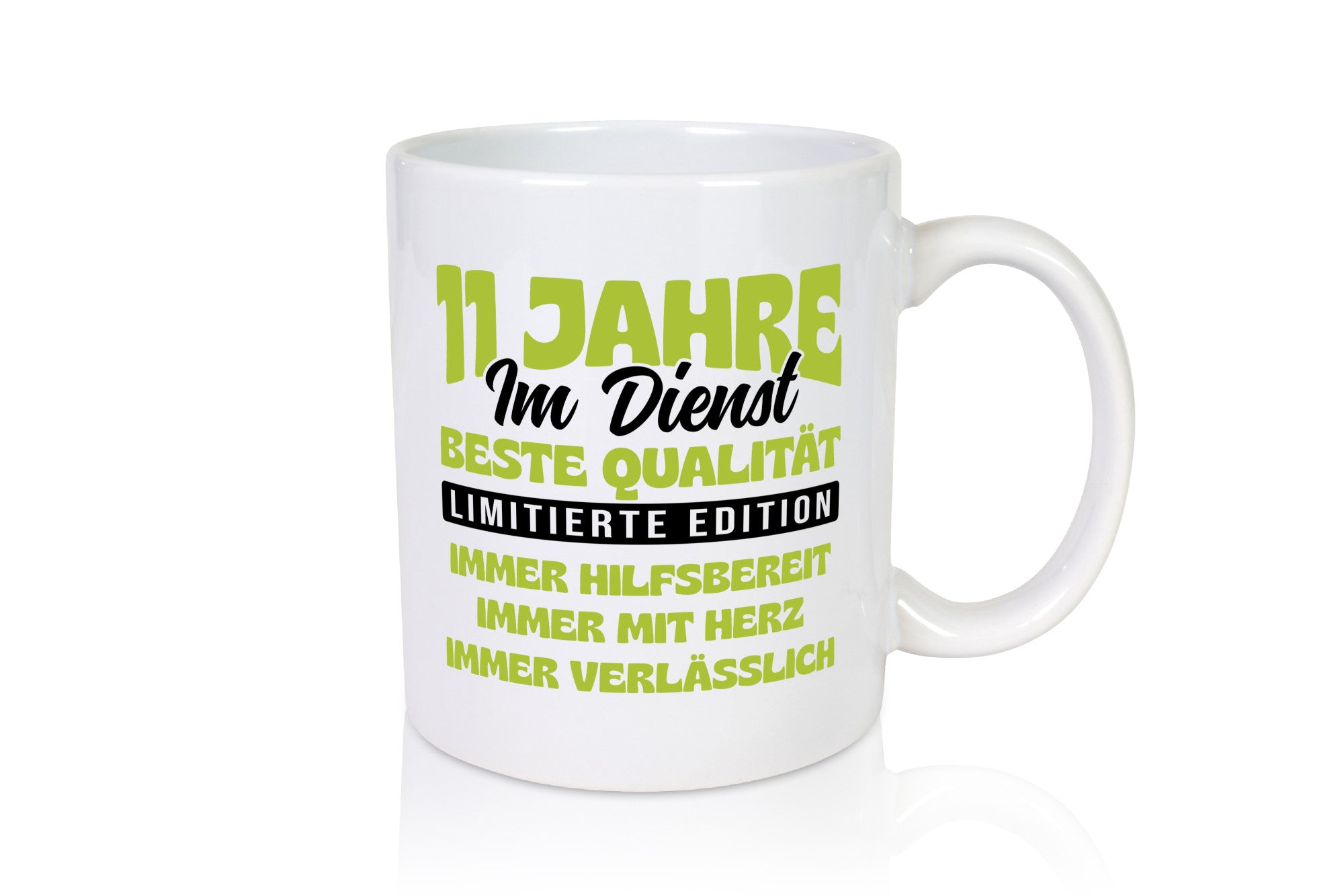 11 Jahre im Dienst | Jubiläum Arbeit v4 Humor Kollegen Büro Geschenkidee Tasse