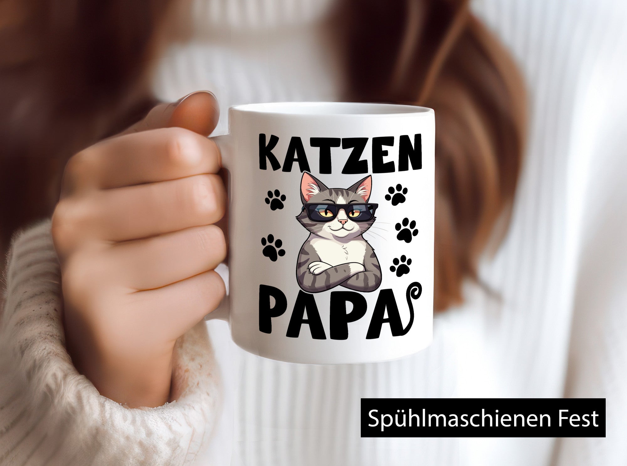 Katzen Papa | Katzenliebhaber Katze lustig Tierliebhaber Humor Geschenk Tasse